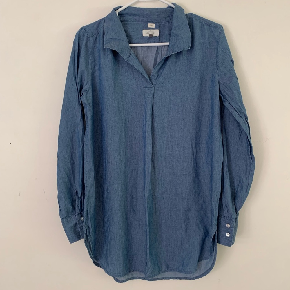 Loft S Softened Denim Tunic New No Tag.